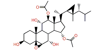 5b,6b-Epoxygorgostane-3b,7a,11a,12b,15a-pentol 11,15-diacetate